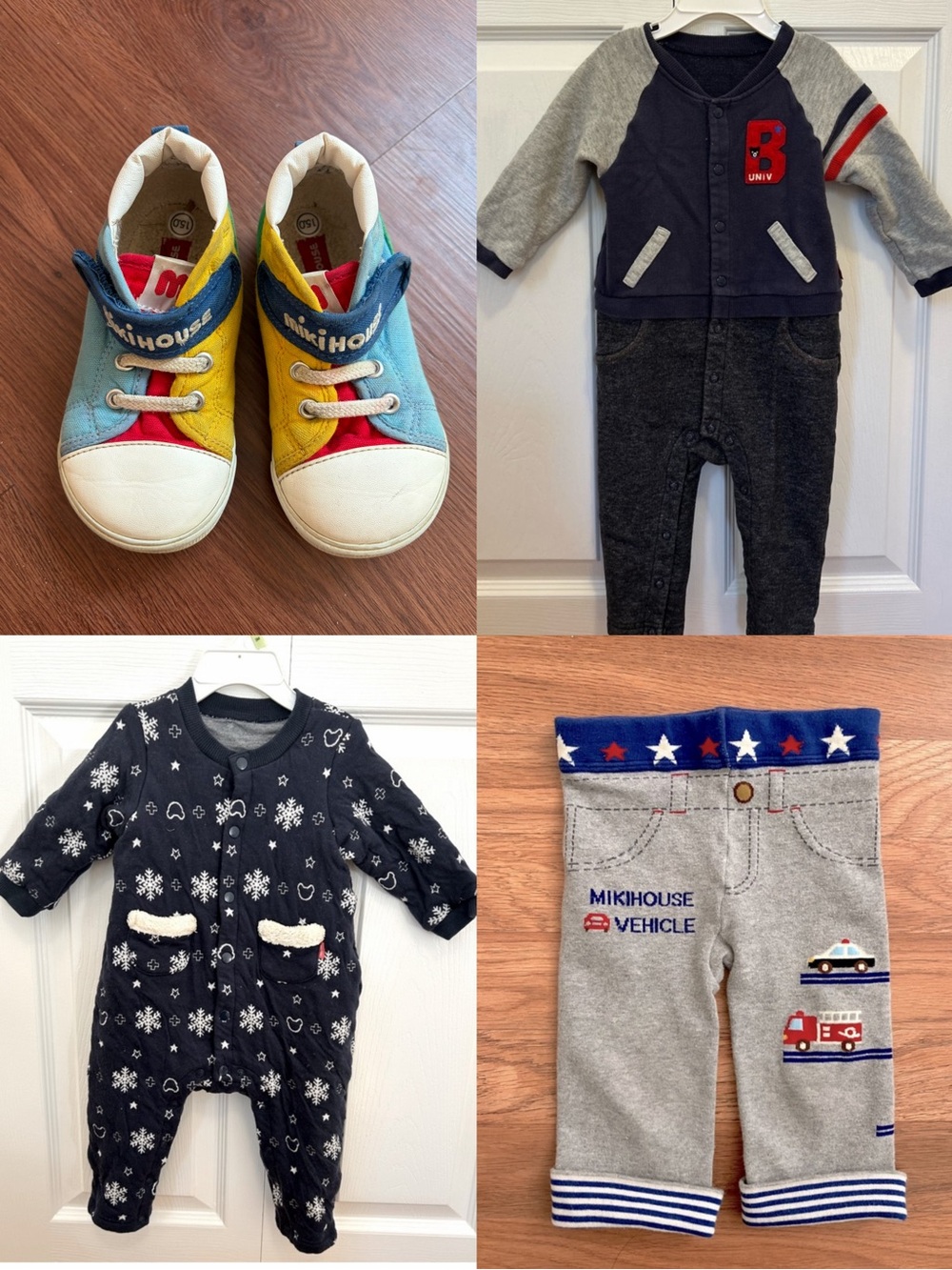Miki House Second Walker Shoes 15cm Sneaker Jumper Pants Bundle Set Mikihouse